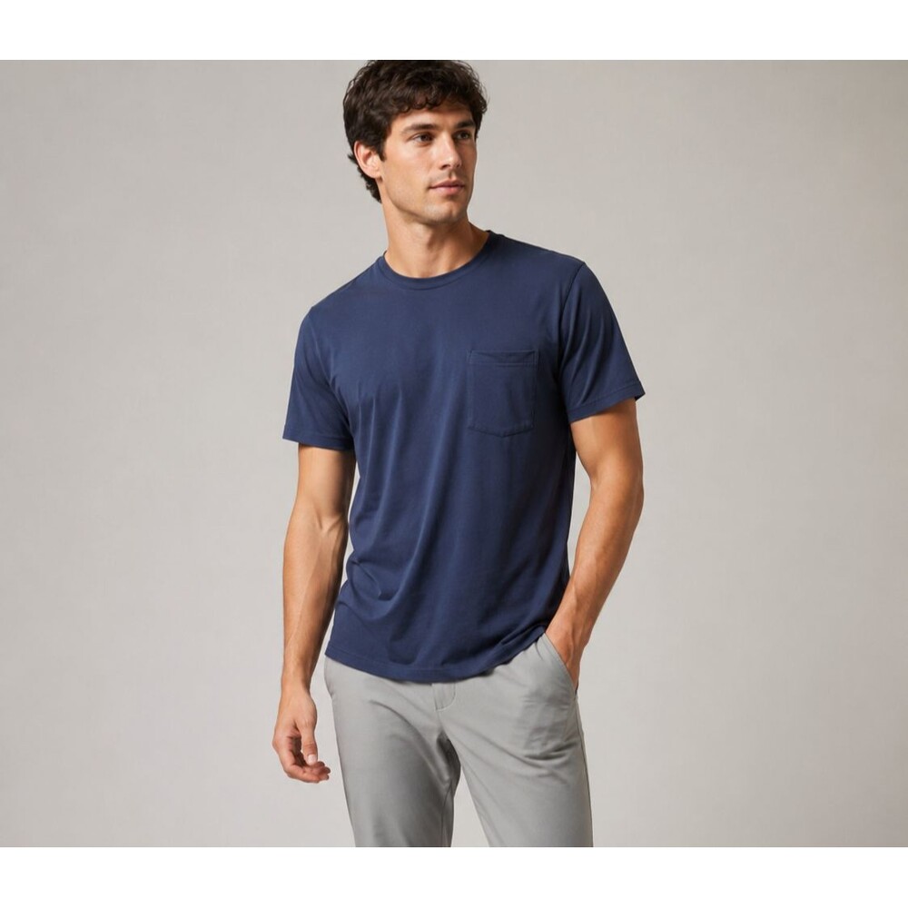 Lululemon The Fundamental Pocket T-Shirt Mens XS Navy Blue M3DDWS Soft Casual